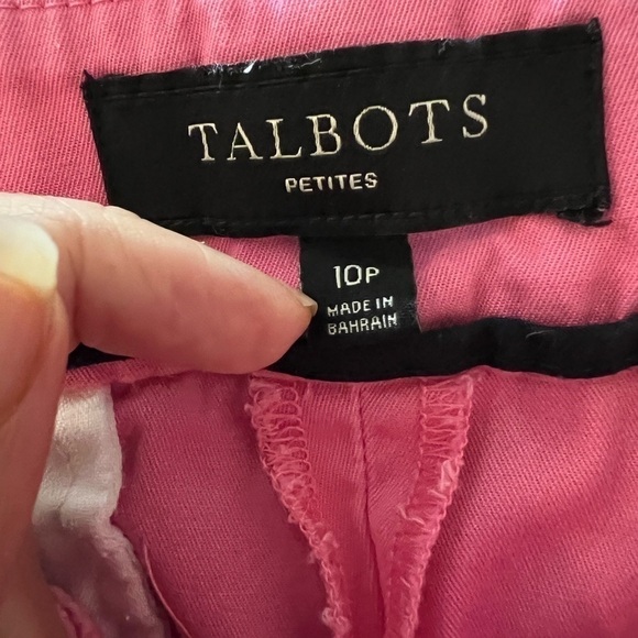 Talbots Perfect Shorts Size 10 Petite Pink Geranium Coastal Preppy Barbie - Picture 7 of 9